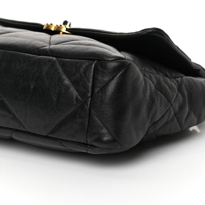 Chanel Goatskin Quilted Large Chanel 19 Flap Black 19 of 33