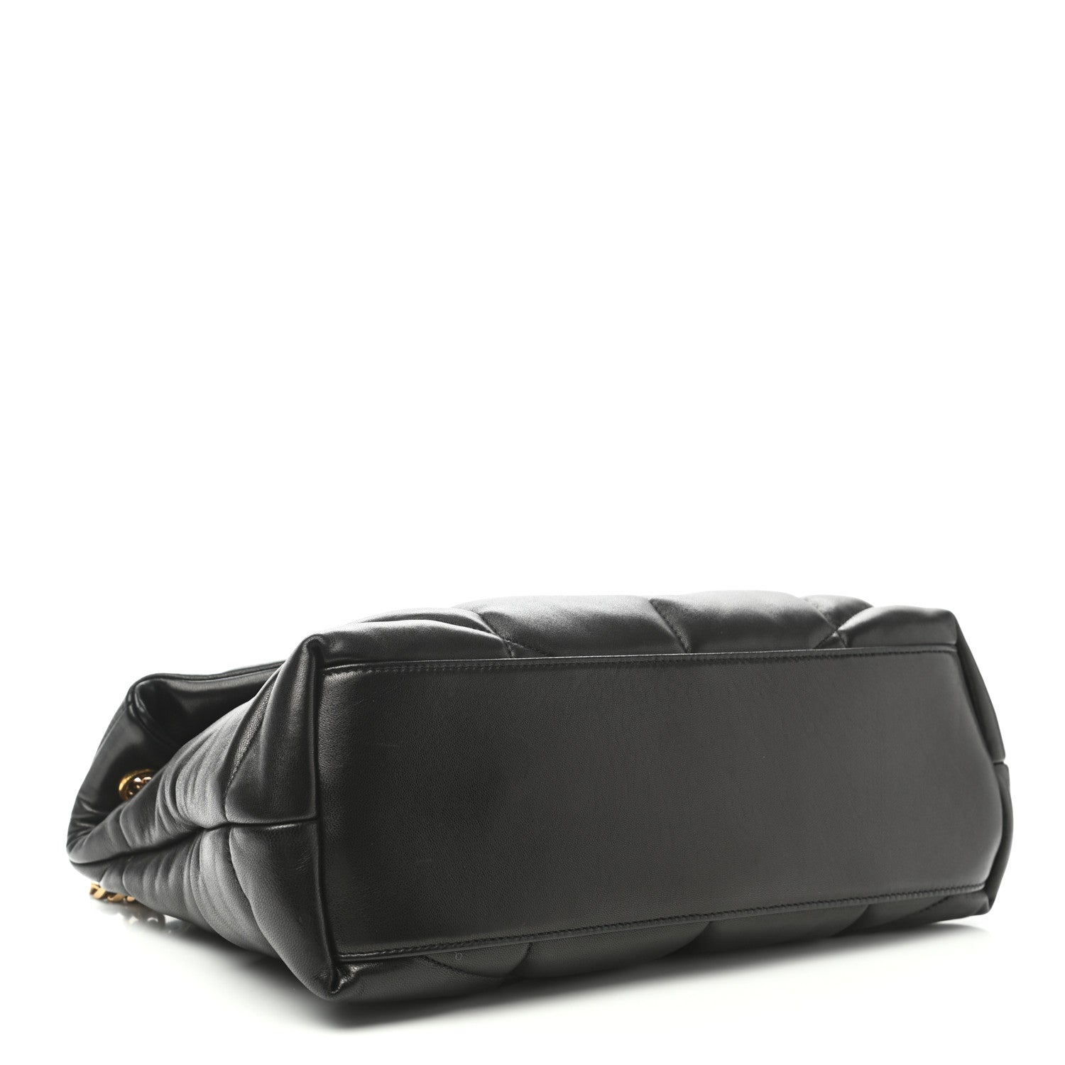 Saint Laurent Lambskin Quilted Medium Loulou Puffer Monogram Chain Satchel Black 4 of 11