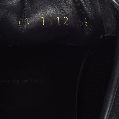 Louis Vuitton Suede Monogram Embossed Sneakers 38.5 Black 10 of 11
