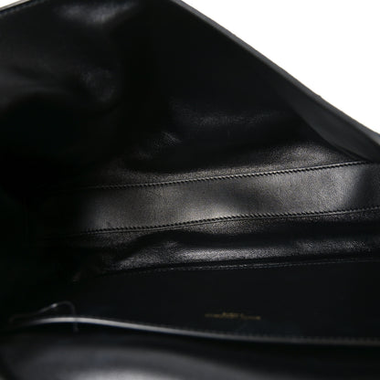 Saint Laurent Smooth Calfskin Suede Medium Reversible Monogram Kate Satchel Black 5 of 18