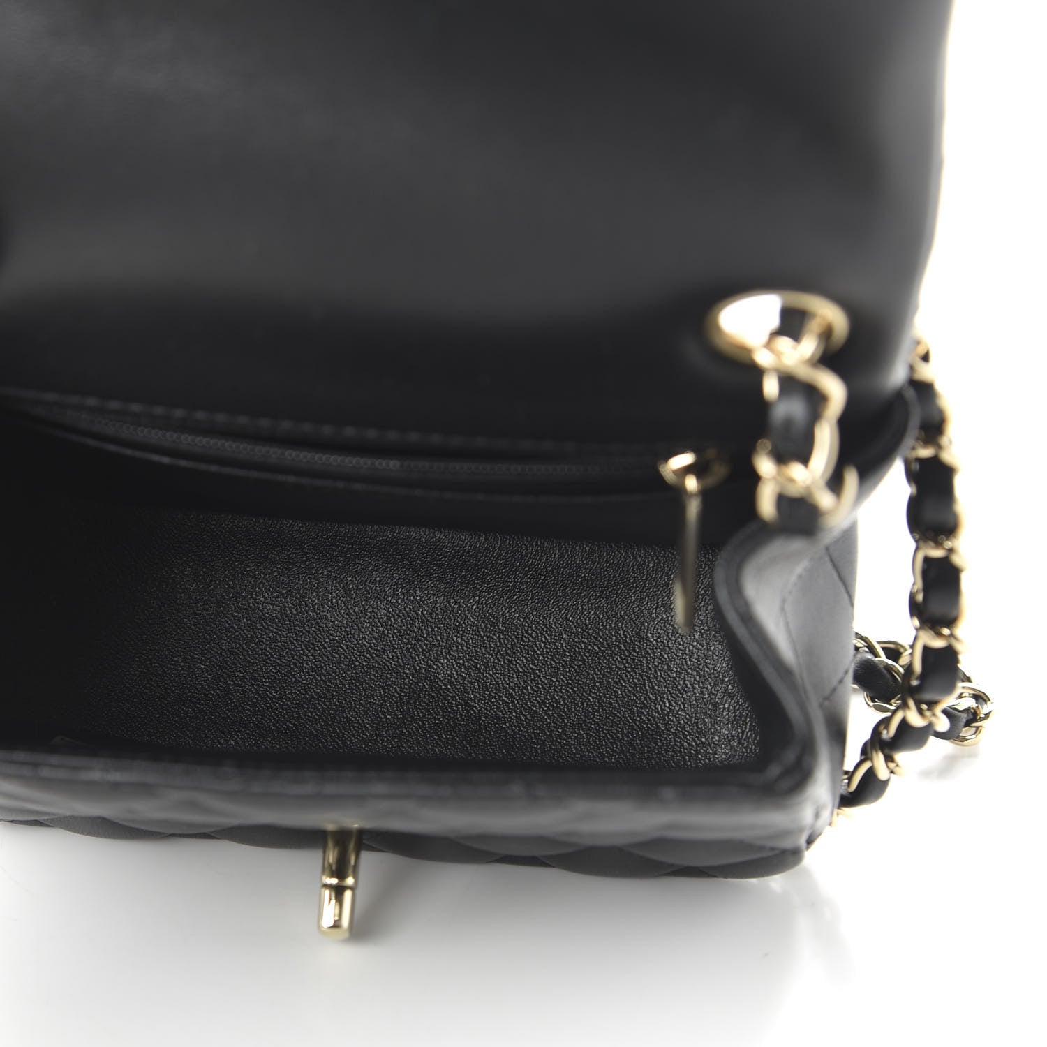 Chanel Lambskin Quilted Mini Square Flap Black 5 of 10