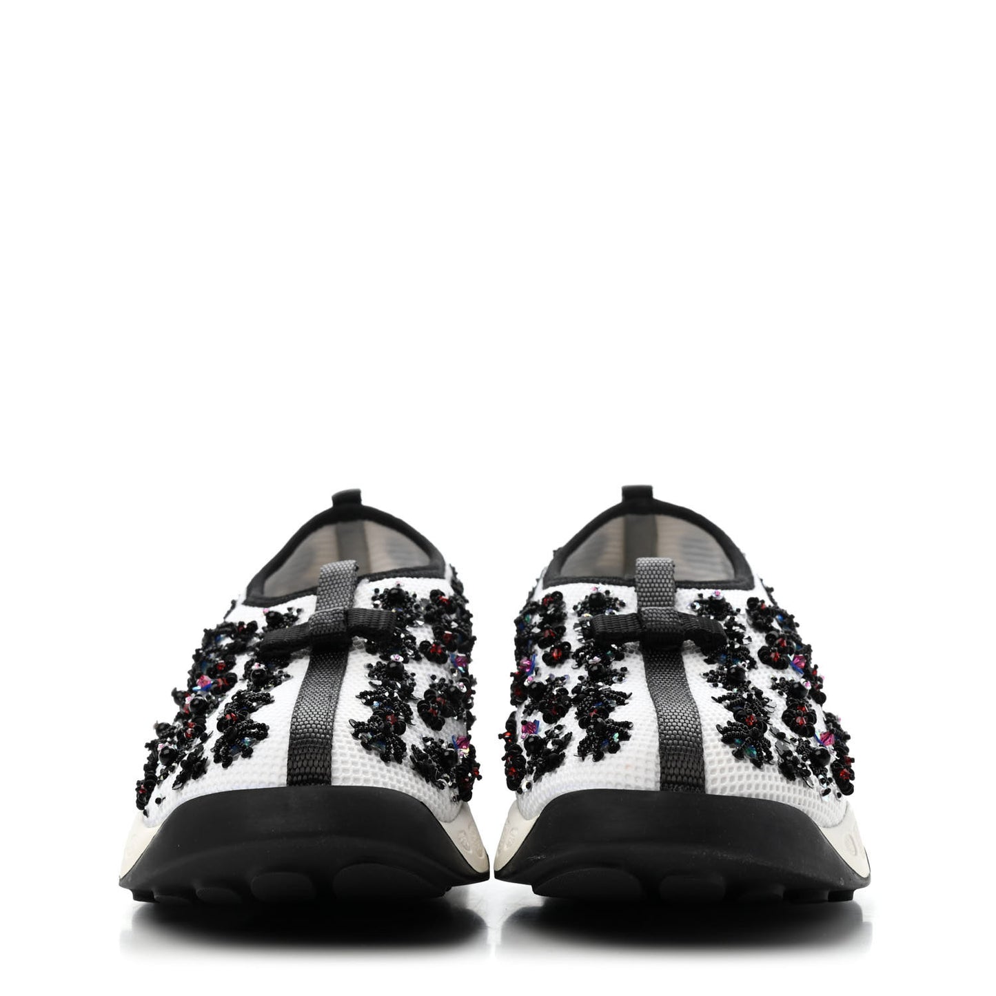Technical Canvas Embellished Dior Fusion Sneakers 36.5 White Black