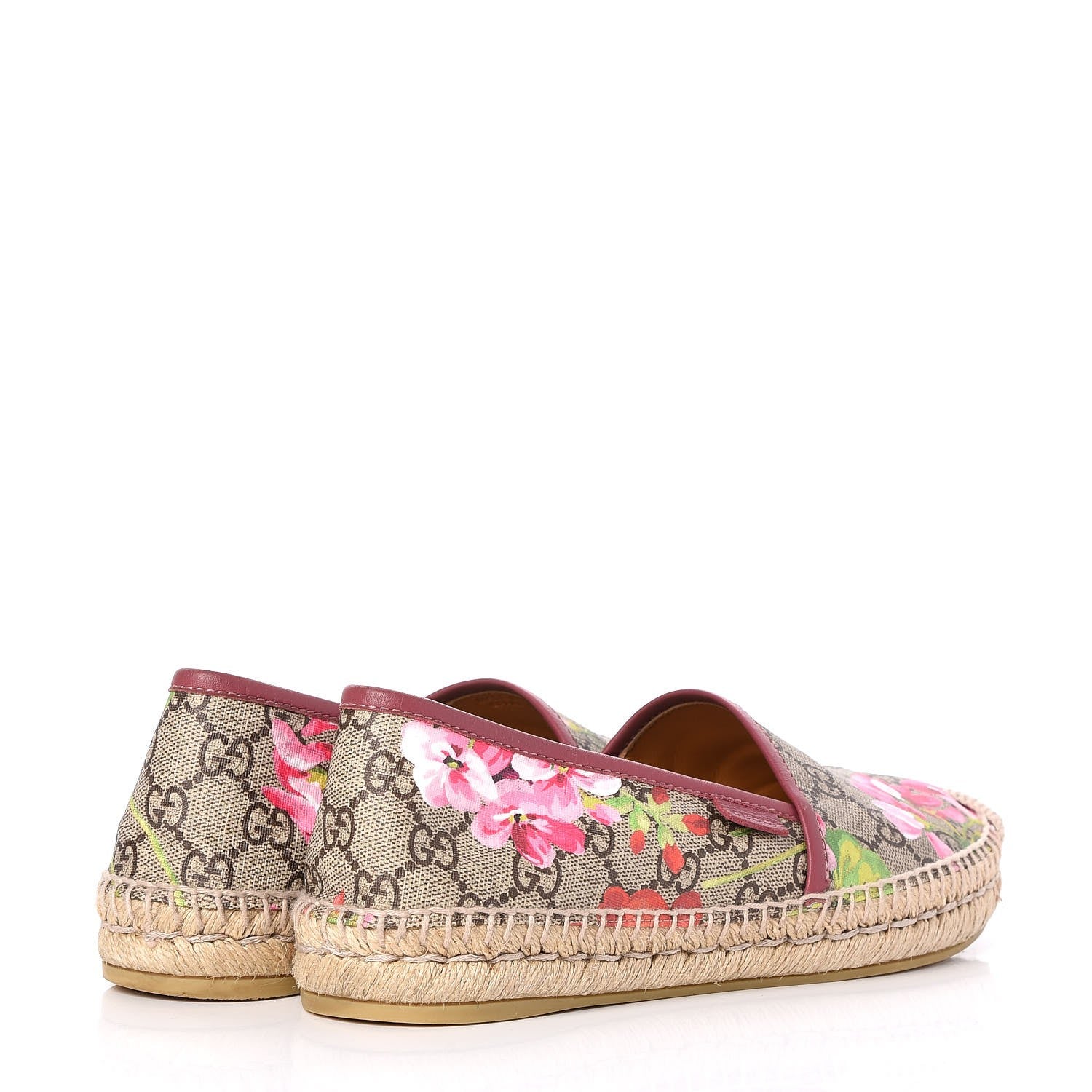 Gucci GG Supreme Monogram Blooms Espadrilles 39 Beige Multicolor Dry Rose 4 of 10