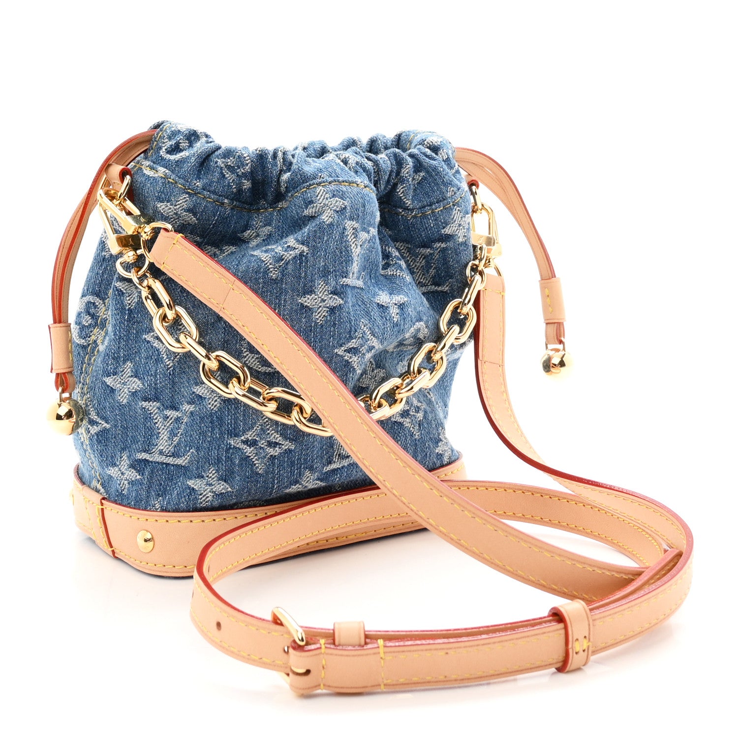 Louis Vuitton Monogram Denim Nano Noe Blue 3 of 10