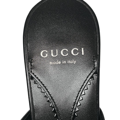 Gucci Malaga Kid Interlocking G Sandals 39 Black 7 of 9