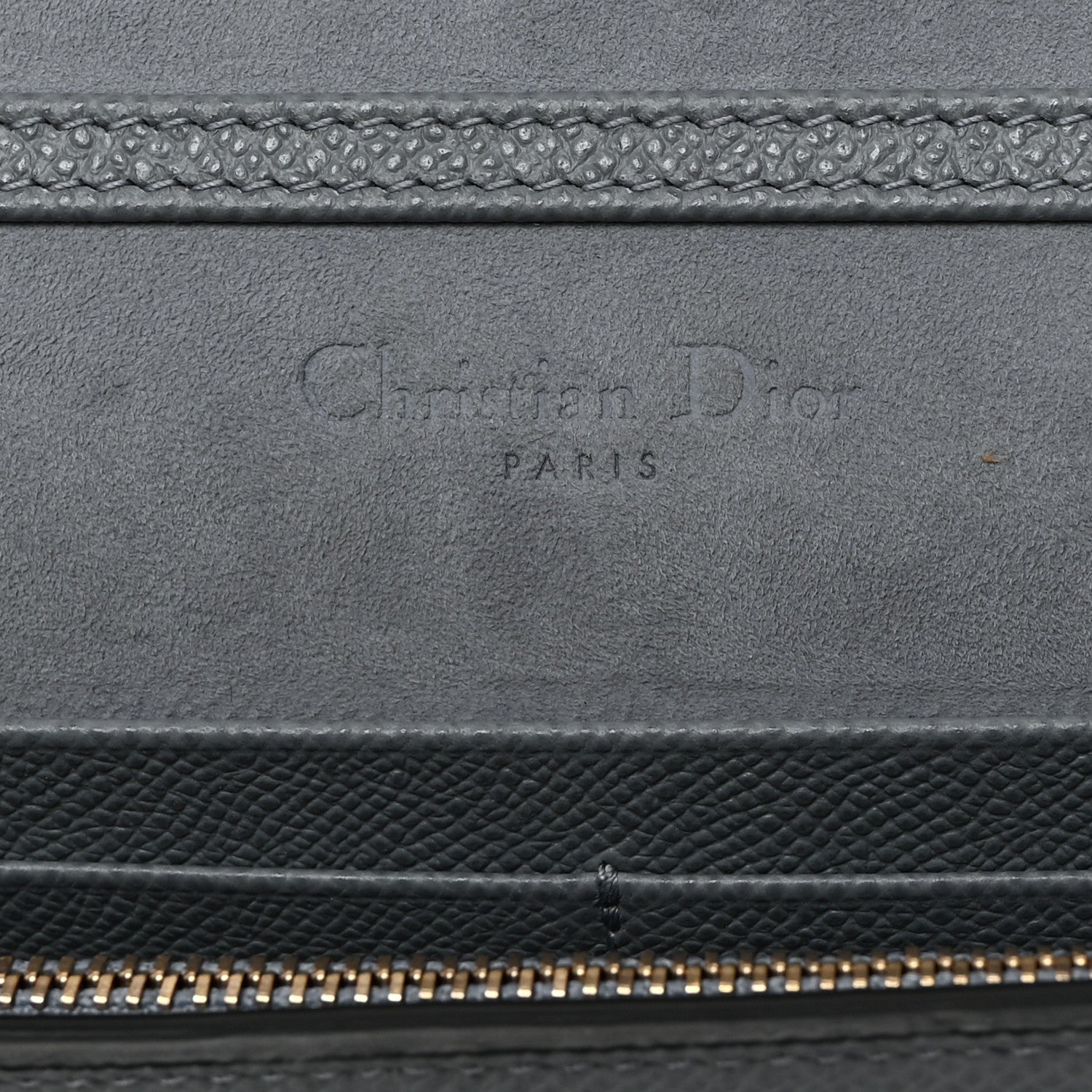 Christian Dior Grained Calfskin Saddle Chain Pouch Cloud Blue 6 of 10