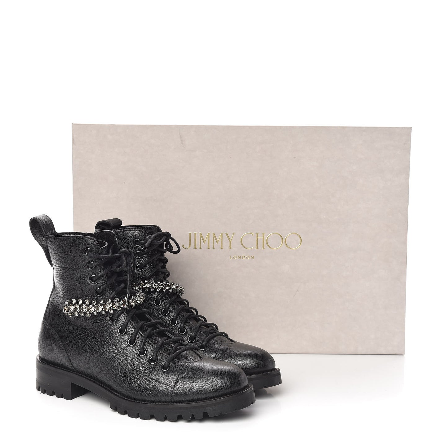 Lambskin Combat Boots 38 Black