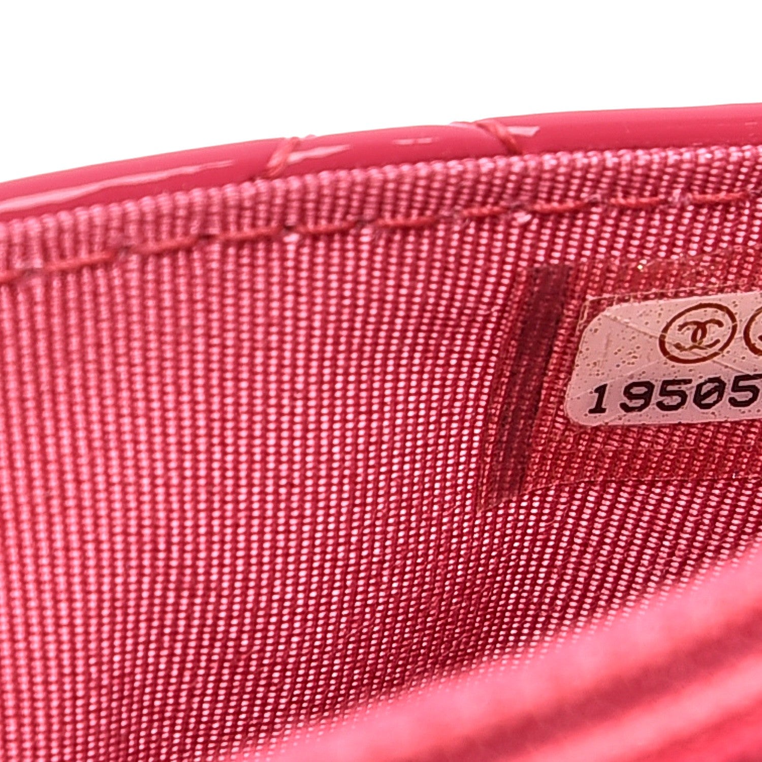 Chanel Patent Quilted Wallet On Chain WOC Fuchsia 8 of 8