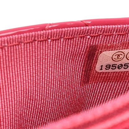 Chanel Patent Quilted Wallet On Chain WOC Fuchsia 8 of 8