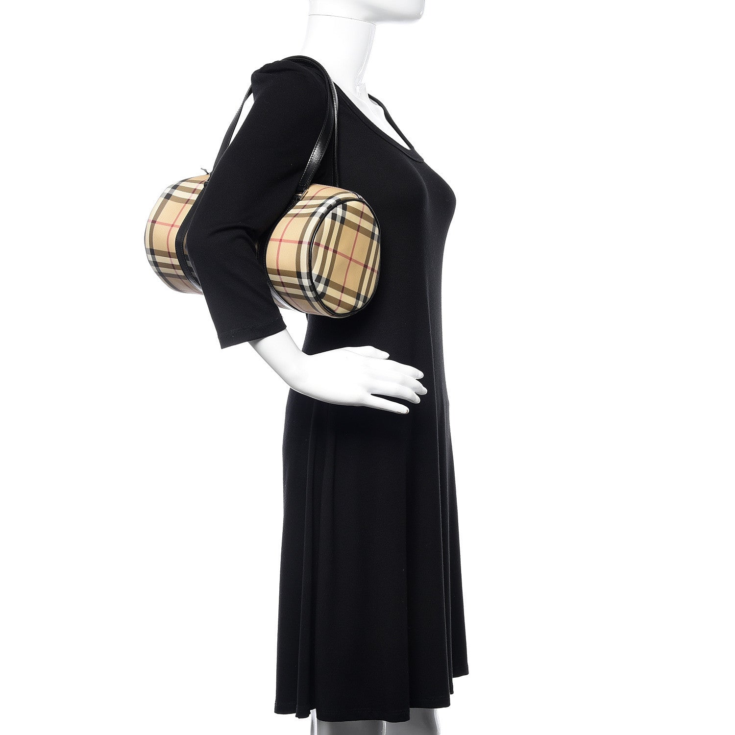 Burberry House Check Barrel Bag Black 2 of 9