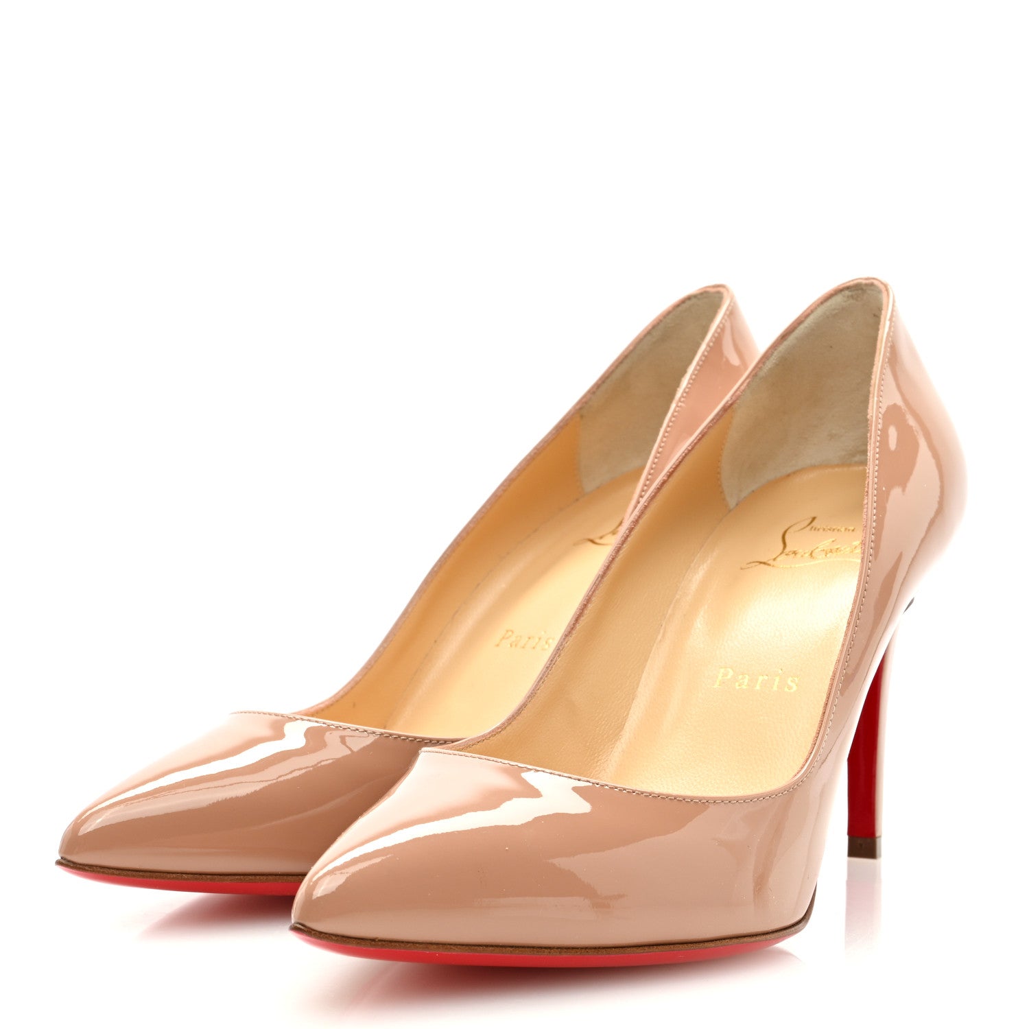 Christian Louboutin Patent Pigalle 85 Pumps 36.5 Nude 3 of 8