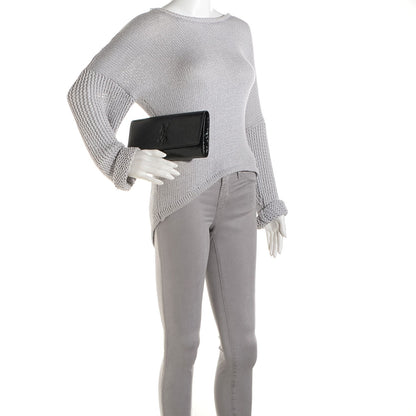 Saint Laurent Textured Patent Monogram Small Belle De Jour Clutch Black 2 of 7