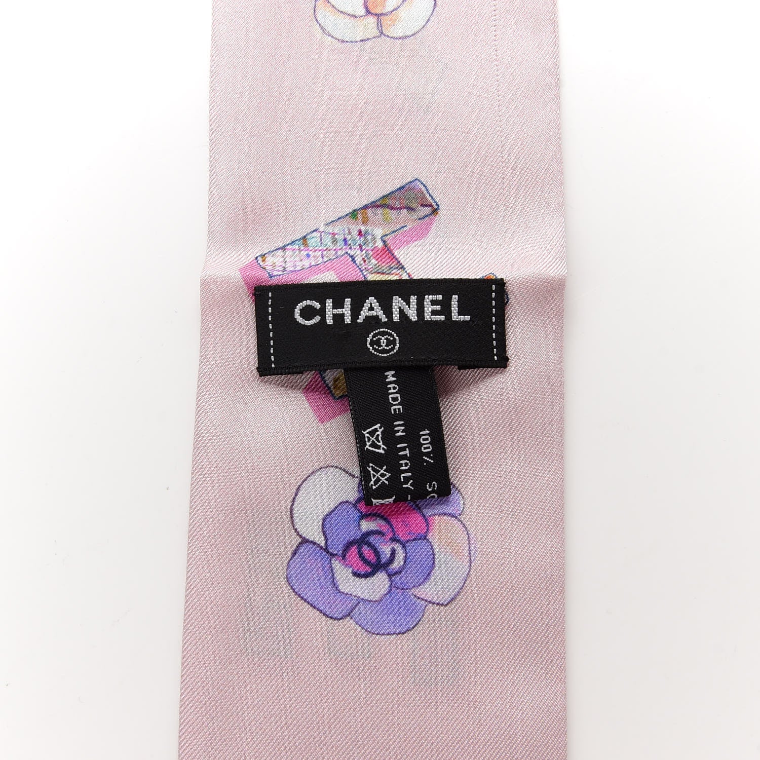 Chanel Silk Twill Slim Bandeau Scarf Pink 3 of 3