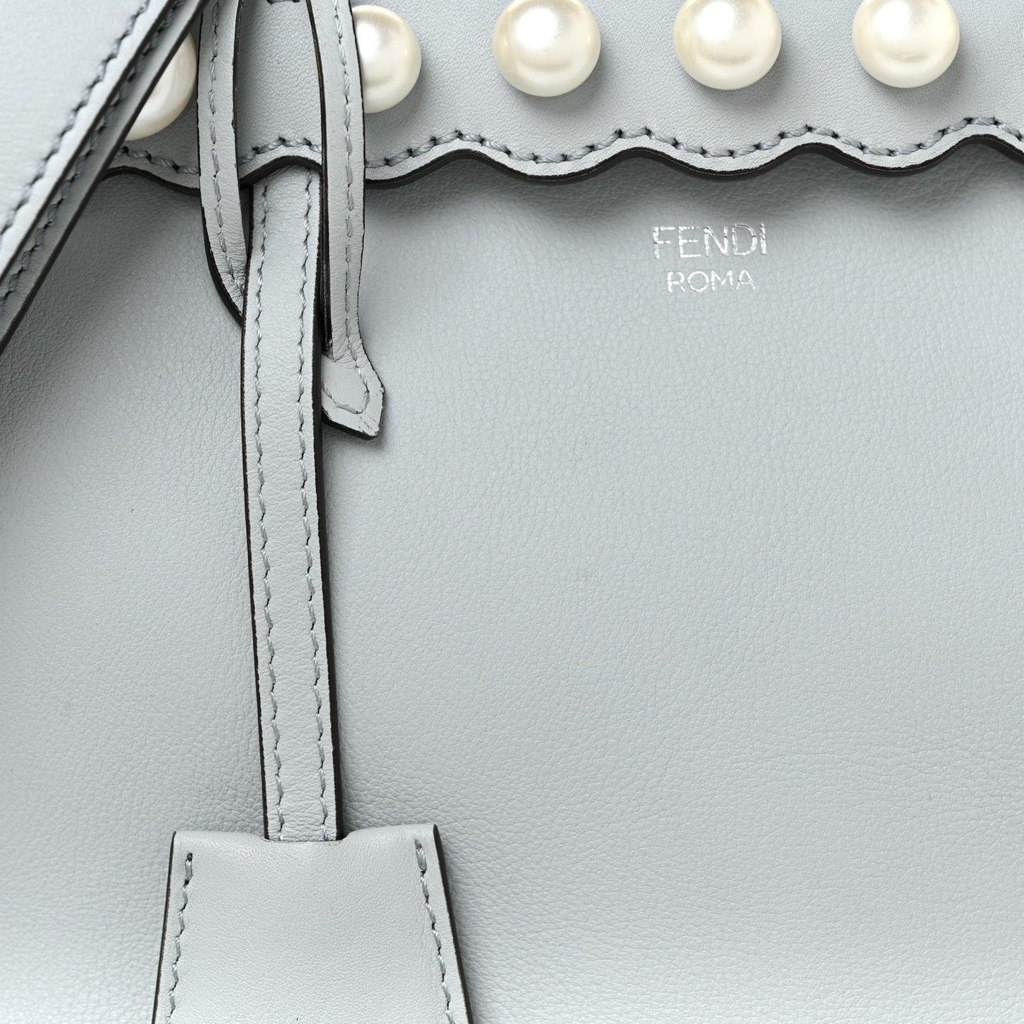 Vitello Dolce Pearl Scalloped Medium By The Way Boston Bag Grigio Perla