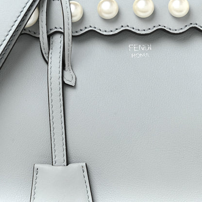 Fendi Vitello Dolce Pearl Scalloped Medium By The Way Boston Bag Grigio Perla 8 of 10