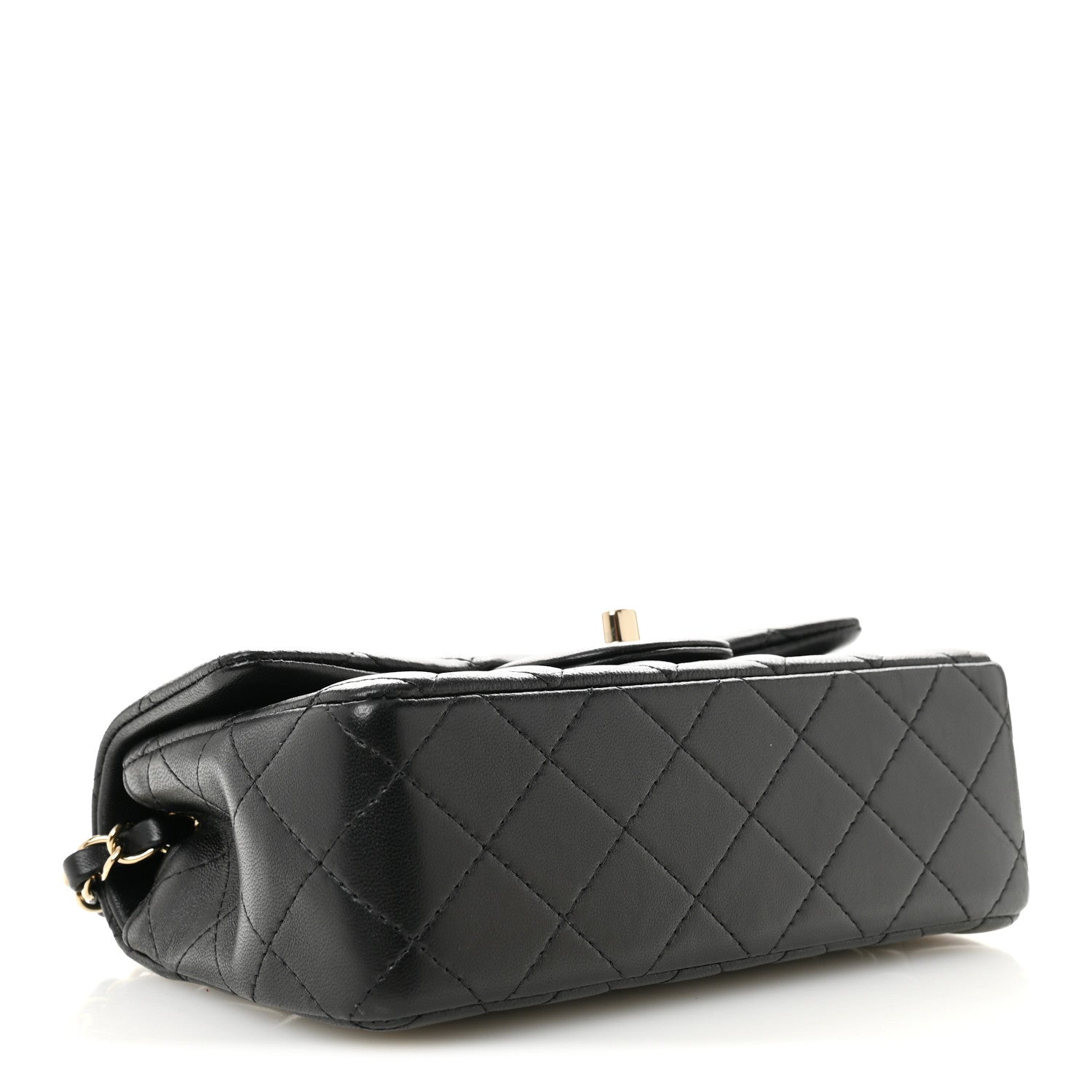 Chanel Lambskin Quilted Mini Rectangular Flap Black 4 of 14