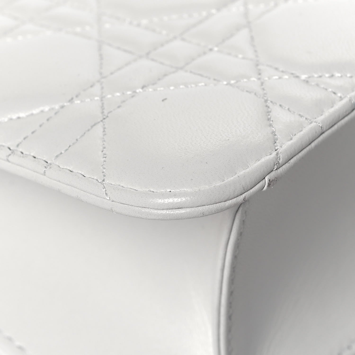 Christian Dior Lambskin Cannage Miss Dior Promenade Pouch White 11 of 14