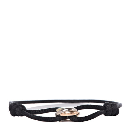 Cartier 18K Pink Yellow White Gold Trinity Adjustable Cord Bracelet Black 1 of 6