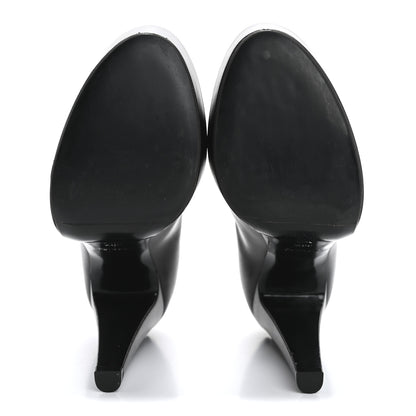 Louis Vuitton Calfskin Monogram Afterglow Platform Ankle Boots 38.5 Black 6 of 14