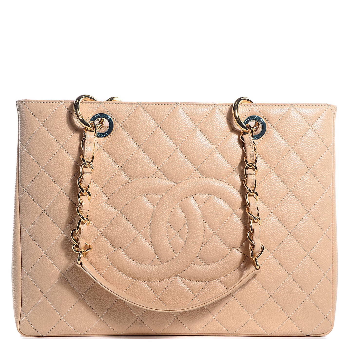 Caviar Grand Shopping Tote GST Beige Clair