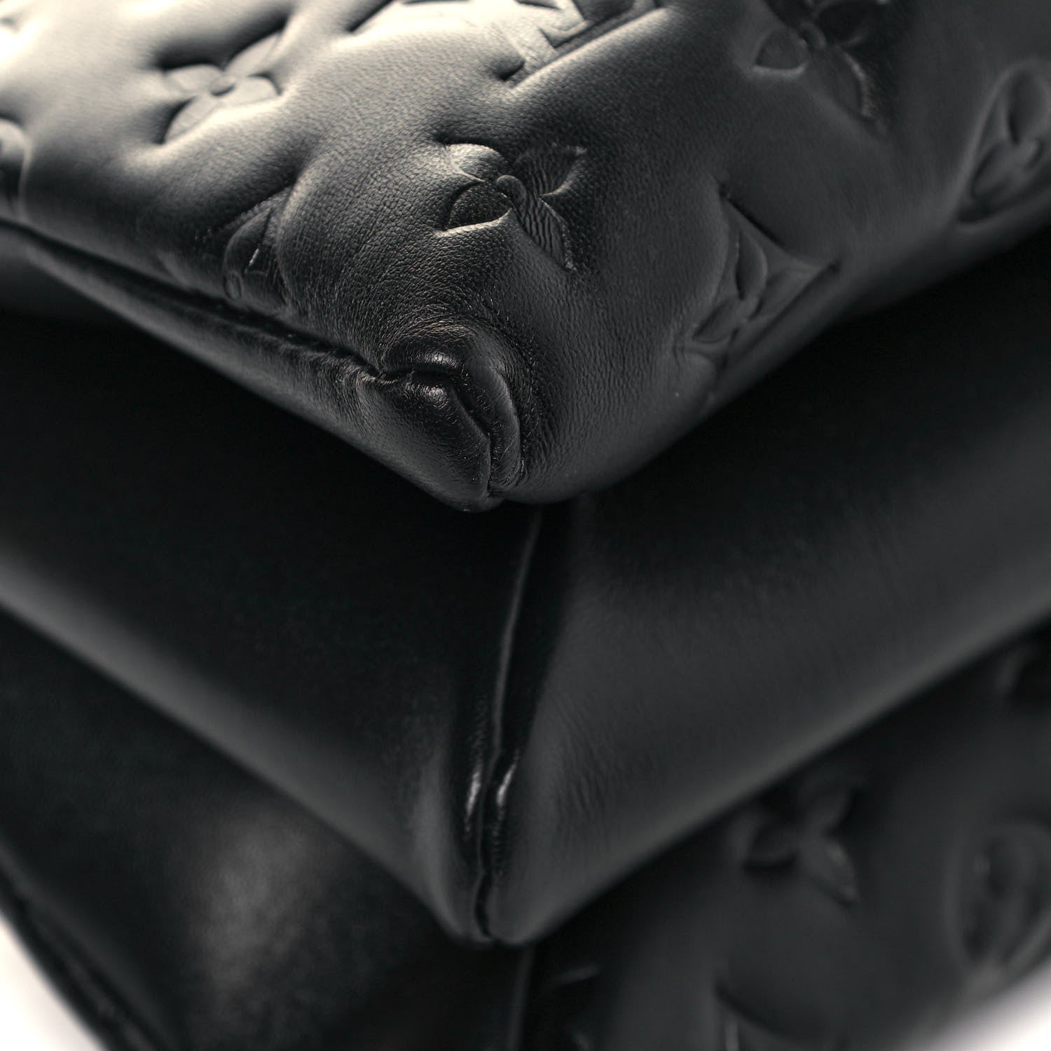 Louis Vuitton Lambskin Embossed Monogram Coussin PM Black 5 of 12