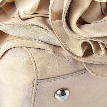 Valentino Garavani Lambskin Ruffle Tote Beige 17 of 19