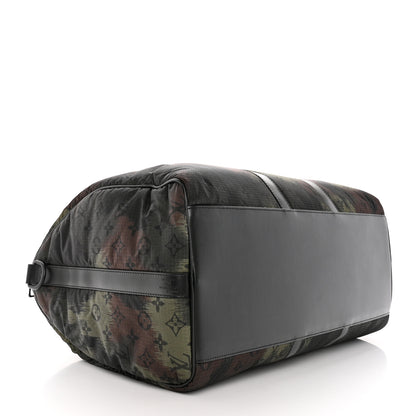 Louis Vuitton Nylon Monogram Camouflage Keepall Bandouliere 50 Kaki 3 of 13