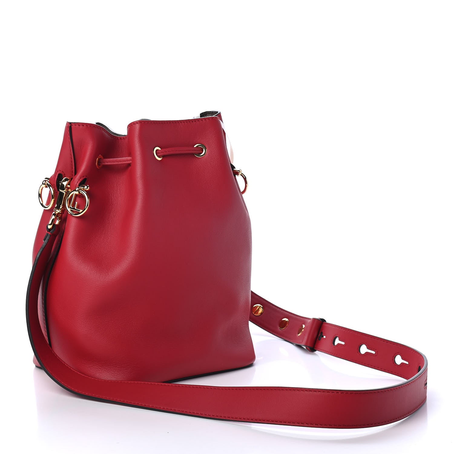 Fendi Vitello Grace Matte F is Fendi Grande Mon Tresor Bucket Bag Fragola 2 of 4
