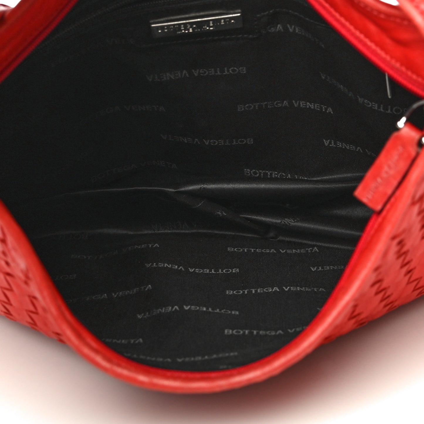 Nappa Intrecciato Shoulder Bag Red