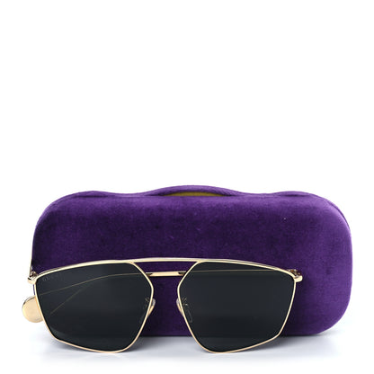 Gucci Square Frame GG0437SA Sunglasses Gold 7 of 7