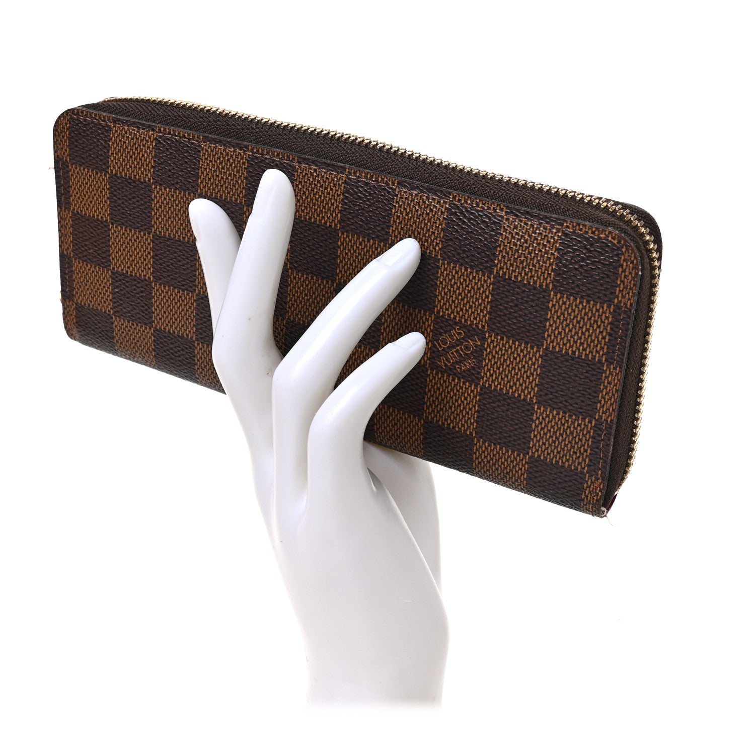 Louis Vuitton Damier Ebene Clemence Wallet Cherry 2 of 6