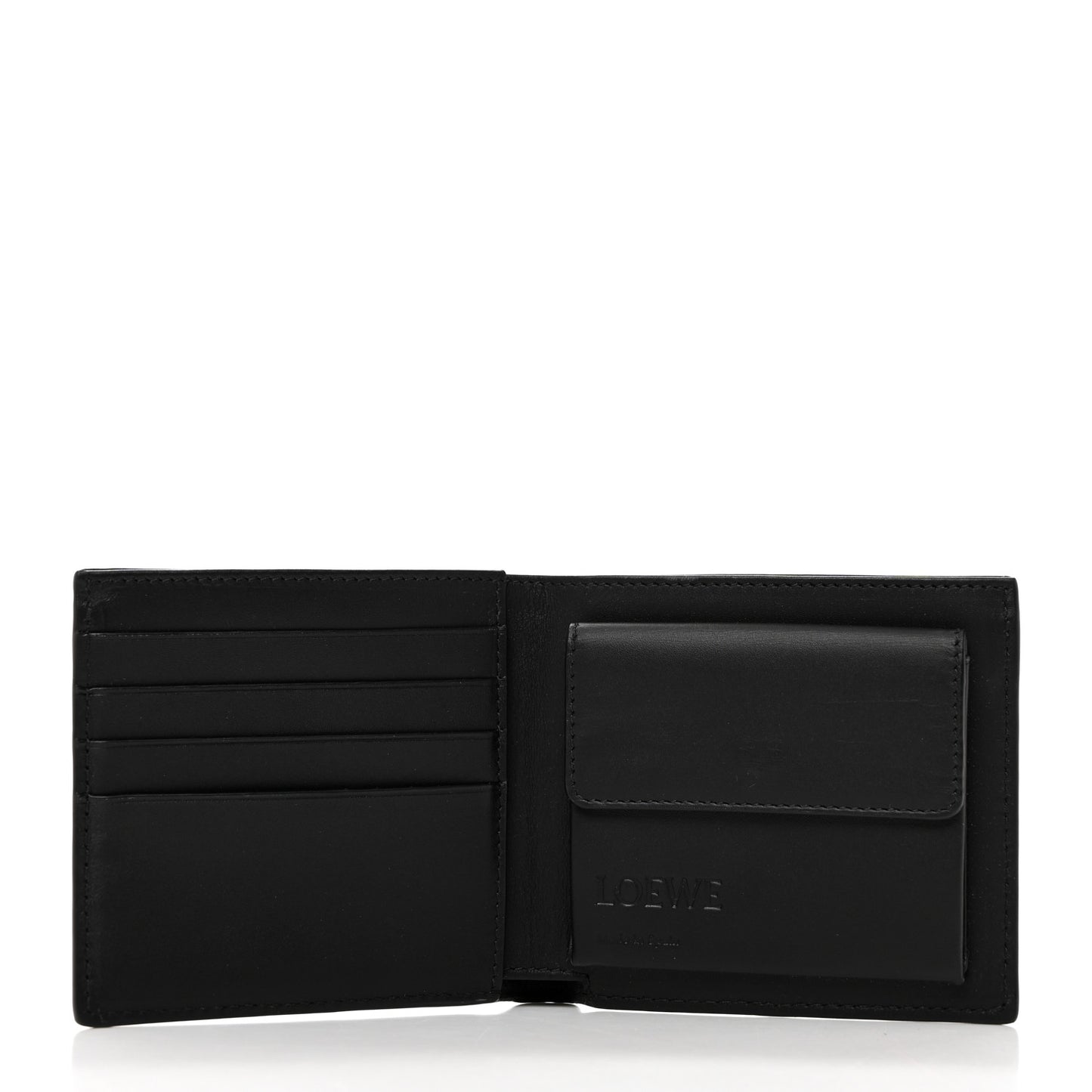 Calfskin Puzzle Bi-fold Wallet Navy