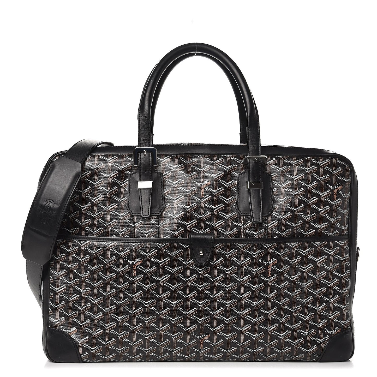 Goyardine Ambassade MM Briefcase Black