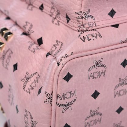 MCM Visetos Medium Side Studs Stark Backpack Pink 12 of 20