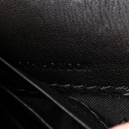 Burberry Patent Grainy Calfskin Henley Wallet On Chain Black 9 of 12