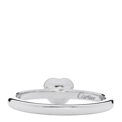 Cartier 18K White Gold Diamond D'Amour Heart Ring 47 4.25 4 of 5