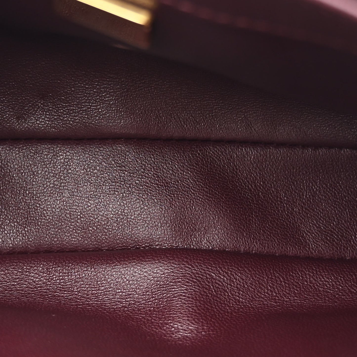Lambskin Crystal Diamante Small Flap Burgundy
