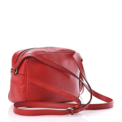 Gucci Pebbled Calfskin Small Soho Disco Bag Tabasco Red 3 of 12