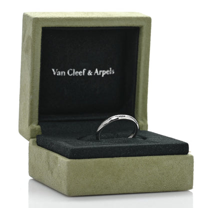 Van Cleef & Arpels Platinum Tendrement Signature Wedding Band Ring 59 8.75 5 of 5