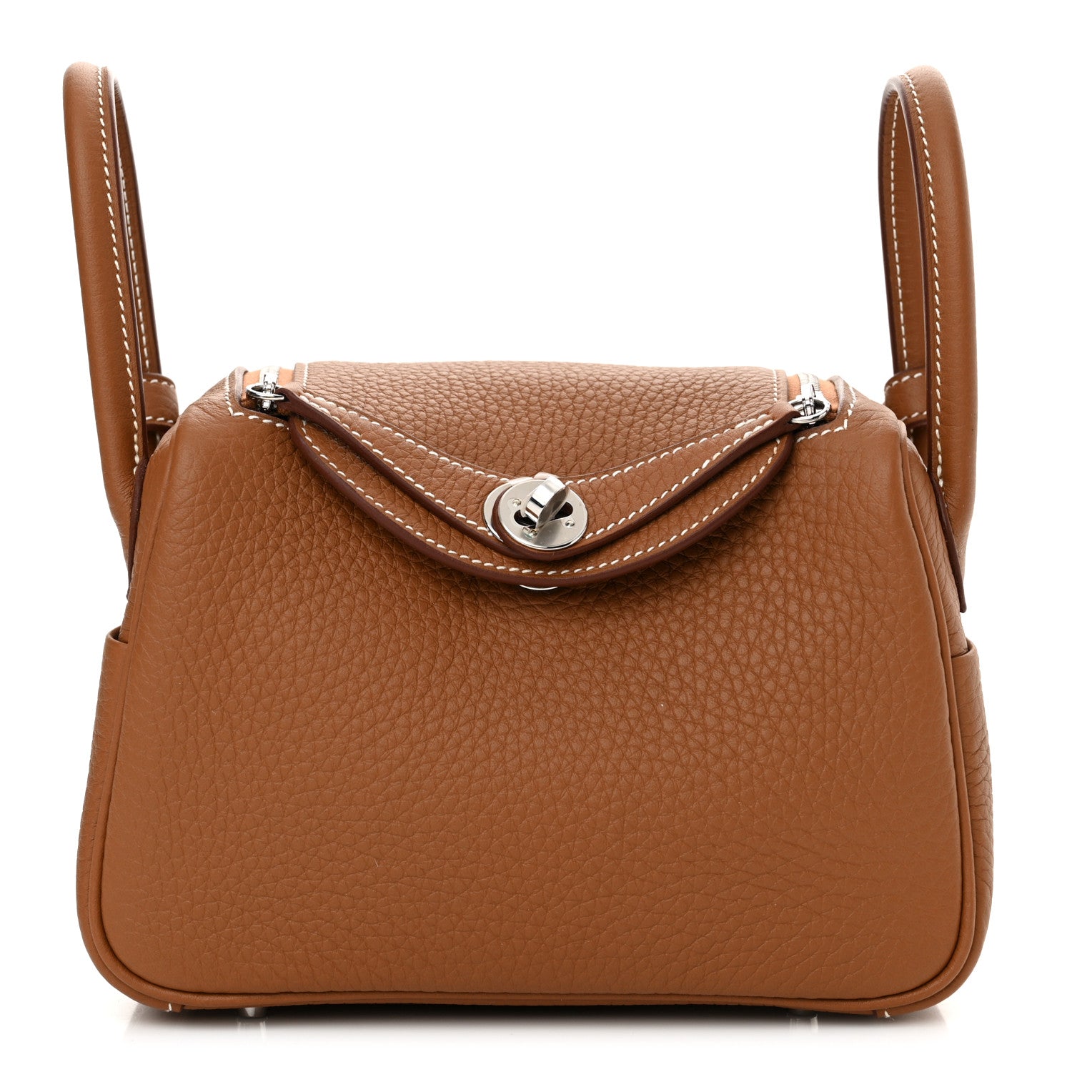Hermes Taurillon Clemence Mini Lindy 20 Gold 1 of 11