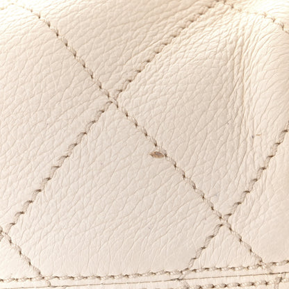Chanel Deerskin Stitched Bowler White0 11 of 11