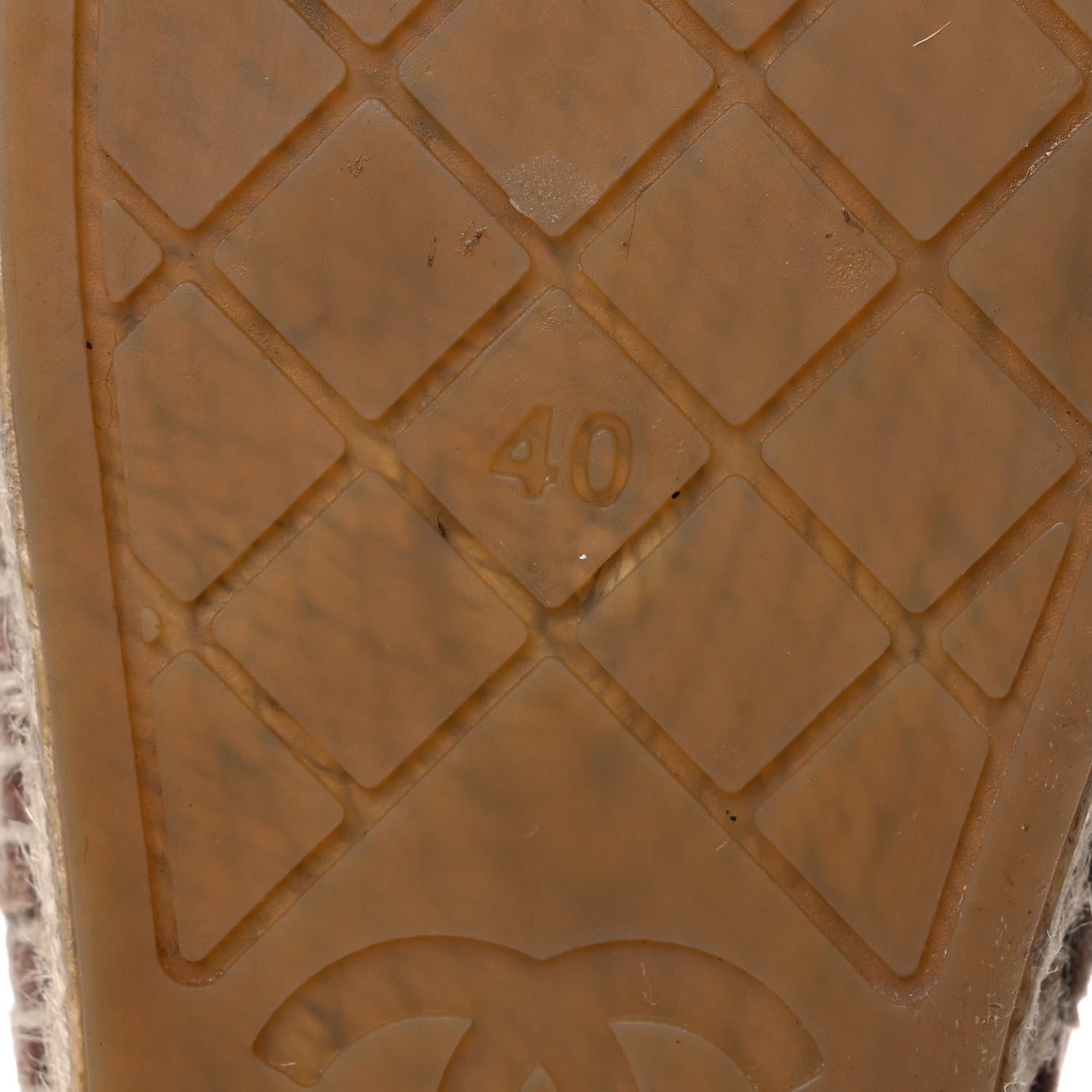 Chanel Velvet Logo Espadrilles 40 Beige Black 6 of 13