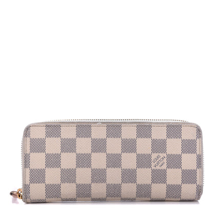 Louis Vuitton Damier Azur Clemence Wallet Rose Ballerine 1 of 8