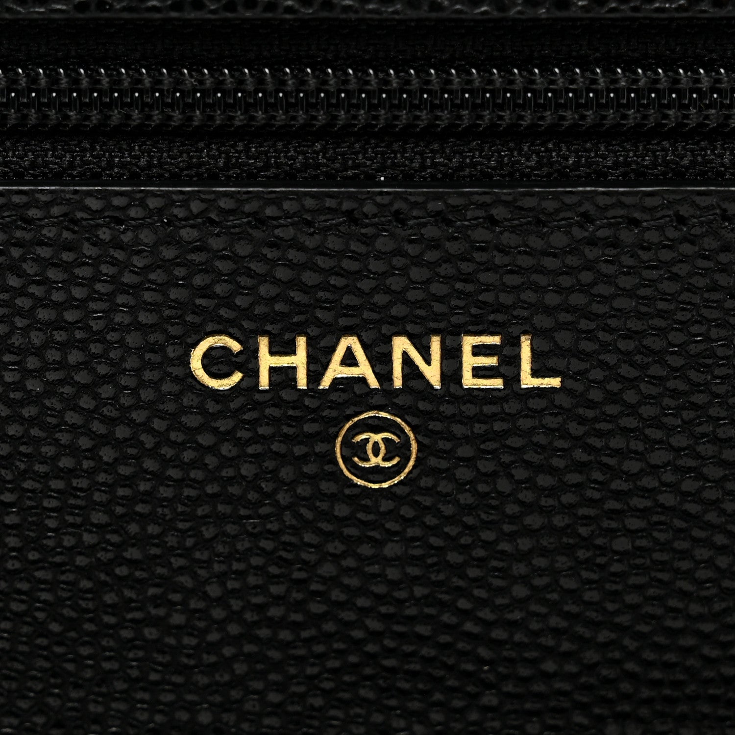 Chanel Caviar Quilted French New Wave Chain CC Wallet On Chain WOC Black 6 of 10