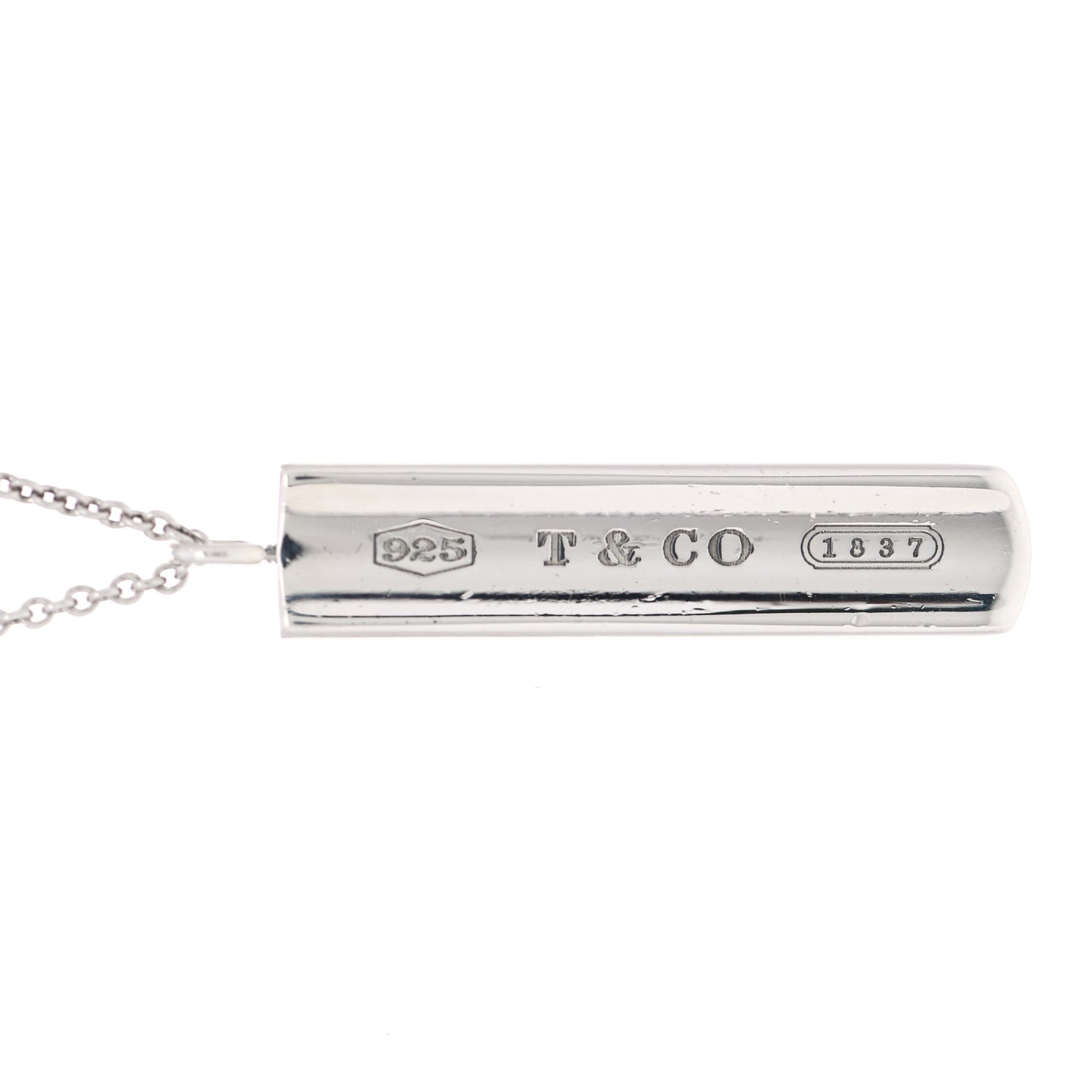 Sterling Silver 1837 Bar Pendant Necklace