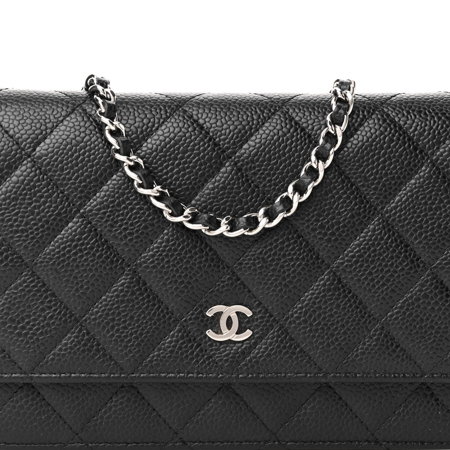 Chanel Caviar Quilted Wallet On Chain WOC Black 9 of 12
