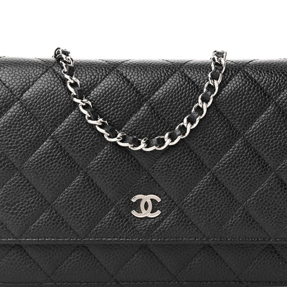 Chanel Caviar Quilted Wallet On Chain WOC Black 9 of 12