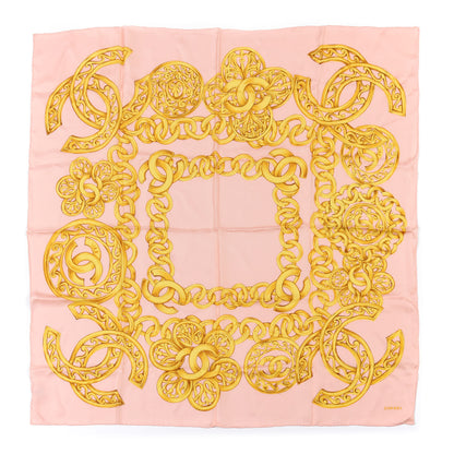 Chanel Silk CC Chain Square Scarf Pink 1 of 3