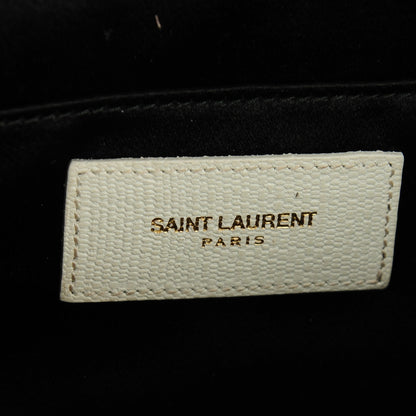 Saint Laurent Textured Calfskin Classic Y Ligne Clutch White 6 of 7