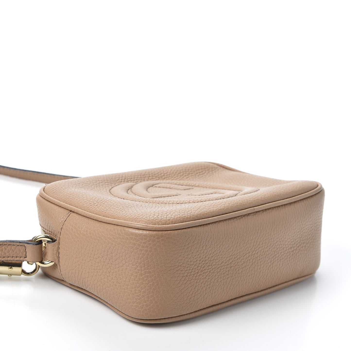 Pebbled Calfskin Small Soho Disco Bag Camelia